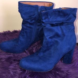 Blue Heel Booties